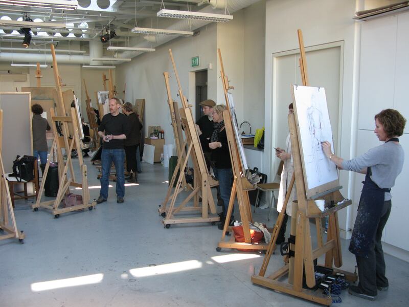 The Royal Hibernian Academy School in creative mood at Ely Place