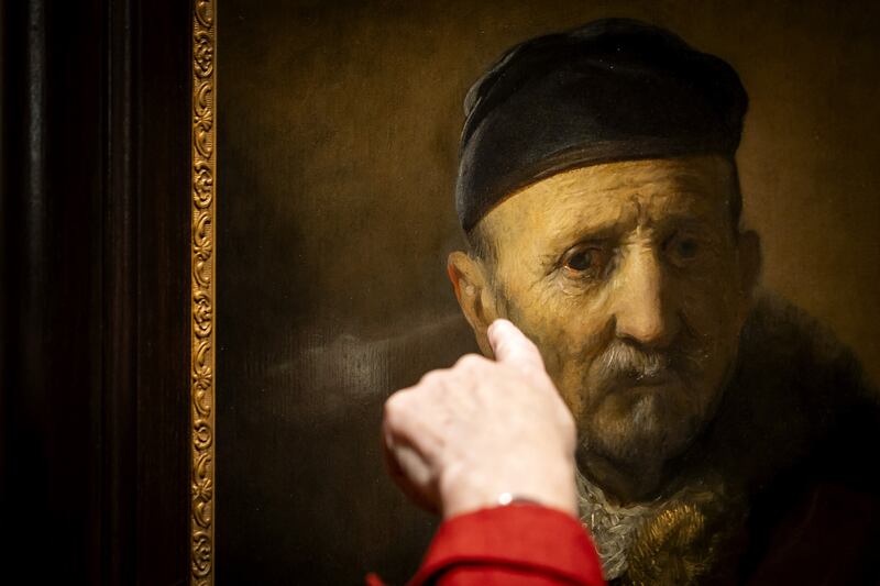 Face of an Old Man, at The Mauritshuis museum in The Hague. Photograph: Koen van Weel/ANP/AFP via Getty Images         