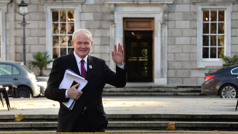 Martin McGuinness at  Leinster House last year. Photograph: Dara Mac Dónaill/ The Irish Times.