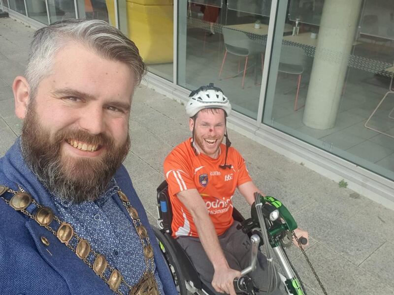 Ellis with South Dublin County Mayor Peter Kavanagh.