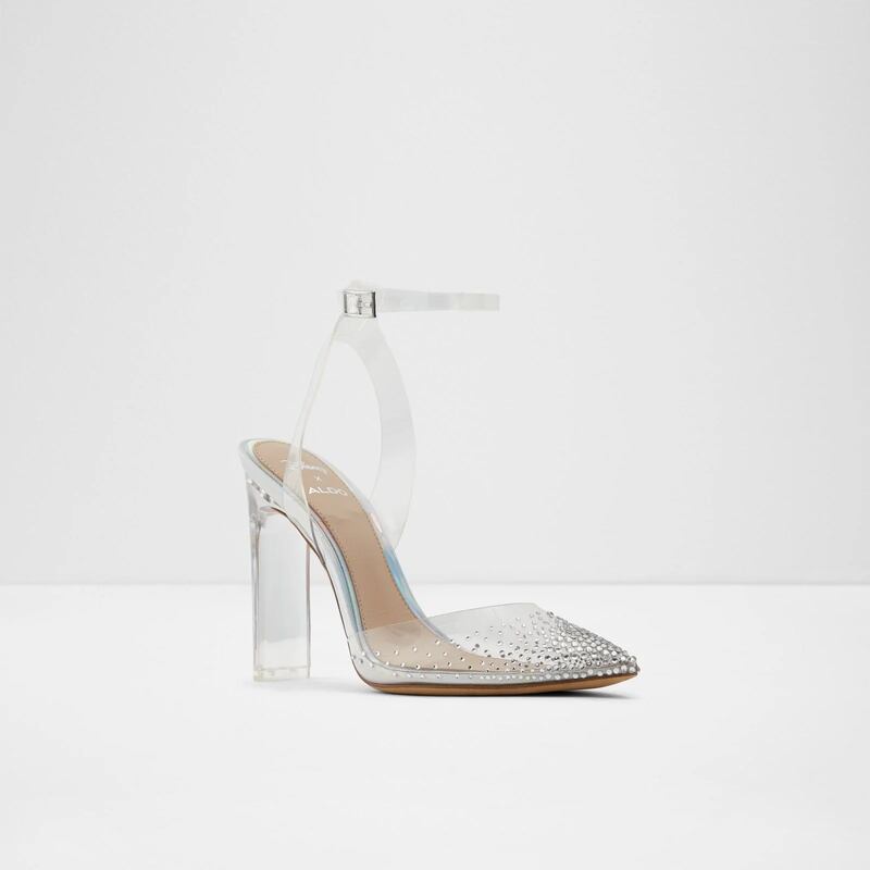 Release your inner Cinderella, with these glass slippers from Aldo