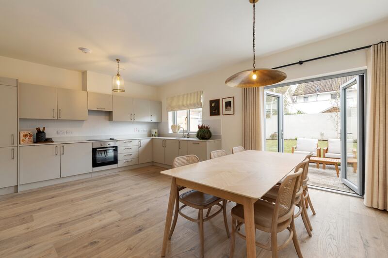 Kitchen/dining area in the three-bedroom houses