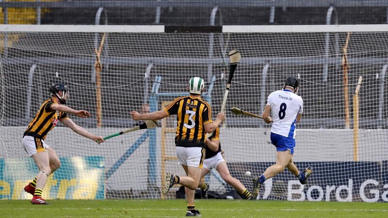 Barron buries his goal against Kilkenny. Photo: Tommy Dickson/Inpho