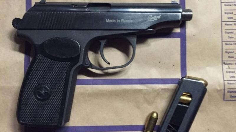 The handgun and ammunition seized by gardaí on Friday during an operation targeting serious criminal activity in Dublin. Photograph: An Garda