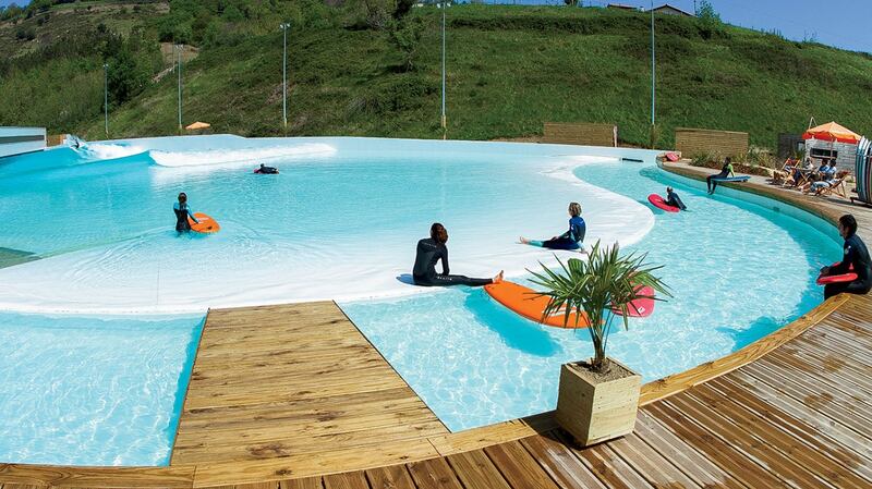 The lagoon is filled with drinking-quality water. Photograph: Wavegarden