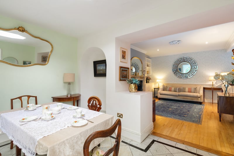 Dining area with livingroom beyond