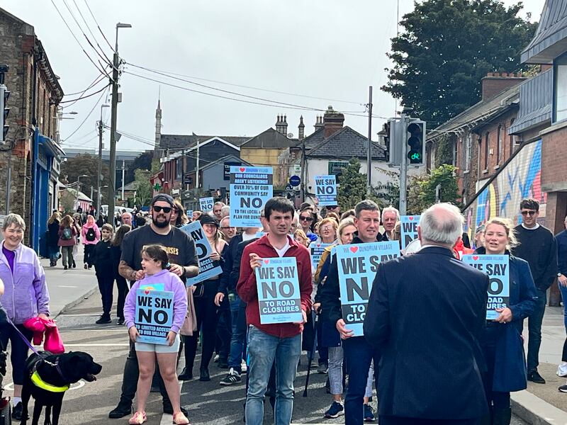 Residents at Sunday’s march said the plans were not considerate of those currently living in Dundrum. Photograph: Tim O'Brien