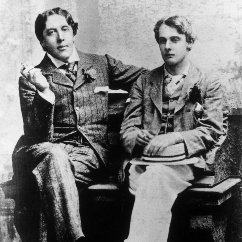 Lovers: Oscar Wilde with Lord Alfred Douglas at Oxford University in 1893. Photograph: Gillman & Co/Hulton/Getty