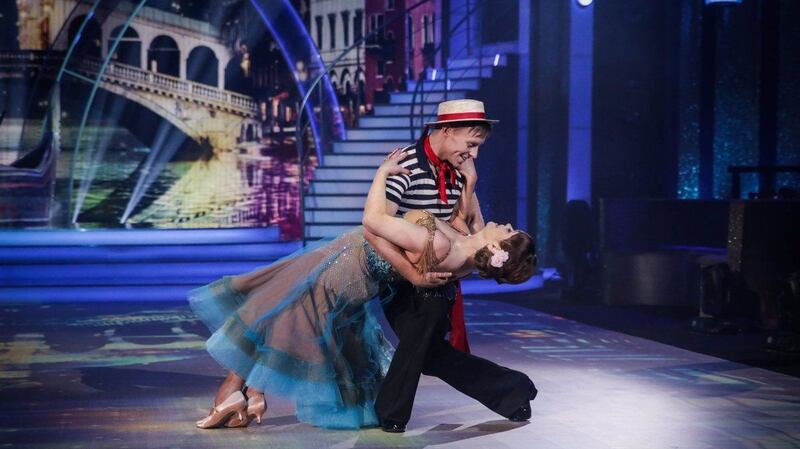 Teresa Mannion during the foxtrot on Dancing with the Stars. Photograph: RTE