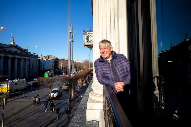 Philip Stokes, horologist and owner of Stokes Clocks, who restored the Clerys Clock, also attended the opening of a new exhibition – Clerys: The Archives –  which marks the completion of Clerys Quarter restoration. Photo: John Ohle