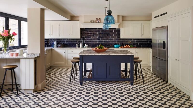 Trellis patterned floor from Fired Earth