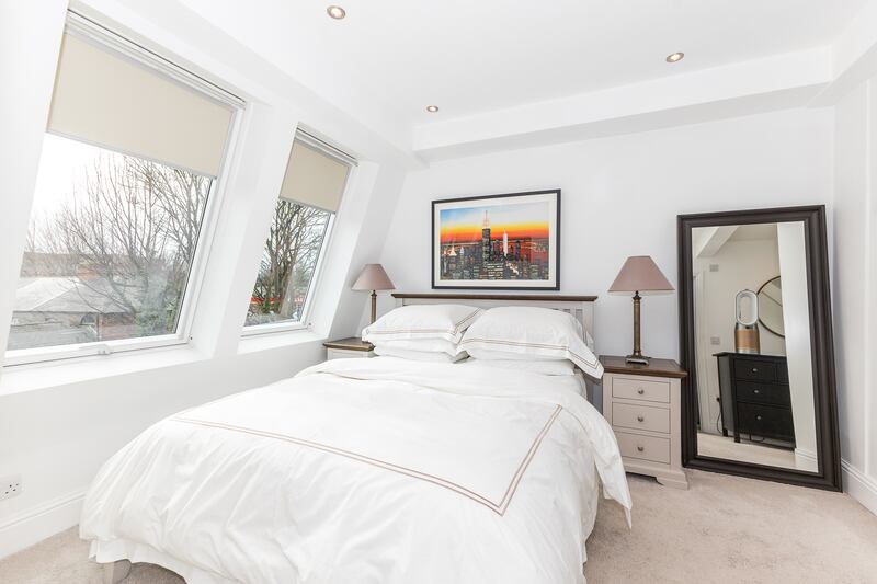 Attic room used as a main bedroom
