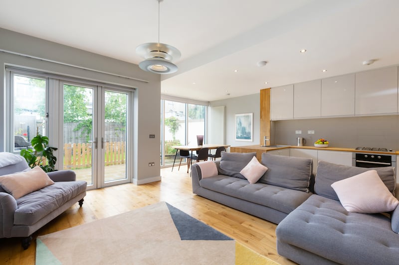 Living room and kitchen