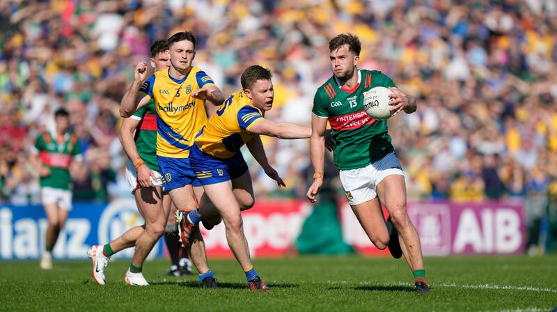 Aidan O’Shea of Mayo in action against Roscommon. Photograph: James Lawlor/Inpho