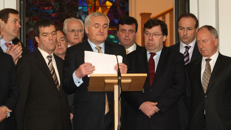 Fianna Fáil cabinet members, 2008. Photograph: Frank Miller
