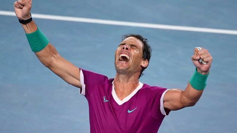 Rafael Nadal fought from two sets down to beat Daniil Medvedev in the Australian Open final. Photograph: William West/Getty/AFP