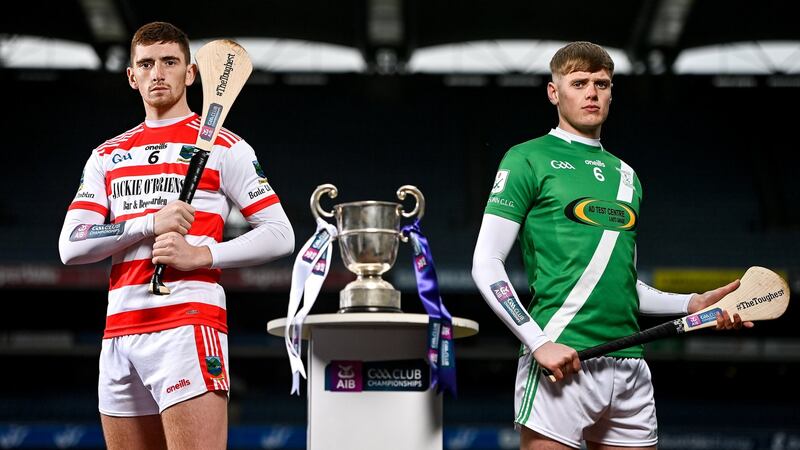 Mark Keane of Ballygiblin, Cork, and Martin O’Neill of Mooncoin, Kilkenny. Photograph: Seb Daly/Sportsfile