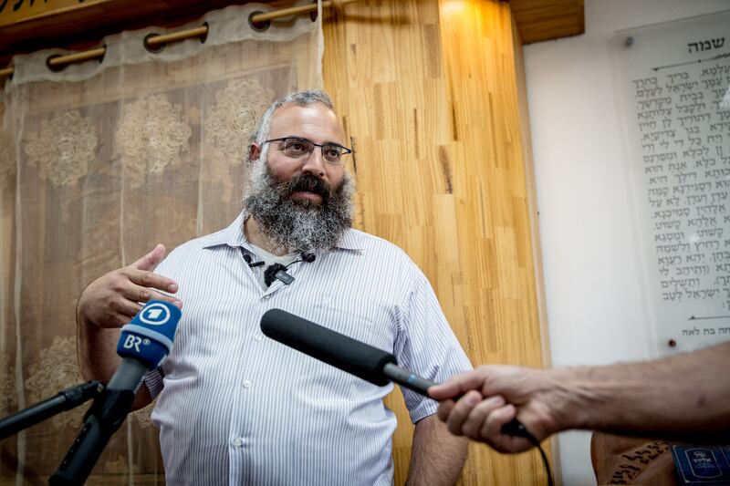 Yehuda Shimon, a 50-year-old community leader in the Chavat Gilad settlement, says he first moved there in 2007 with a caravan and five children. Photograph: Sally Hayden