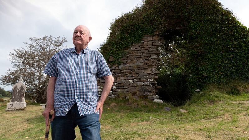 Vincent O’Donnell at Inver Abbey near his home in Inver, Co. Donegal. Photograph: Joe Dunne