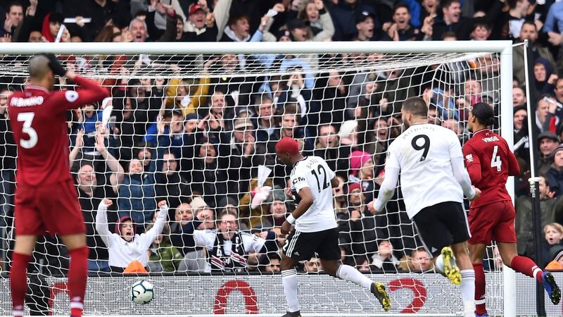 Ryan Babel equalises for Fulham. Photo: Glyn Kirk/Getty Images