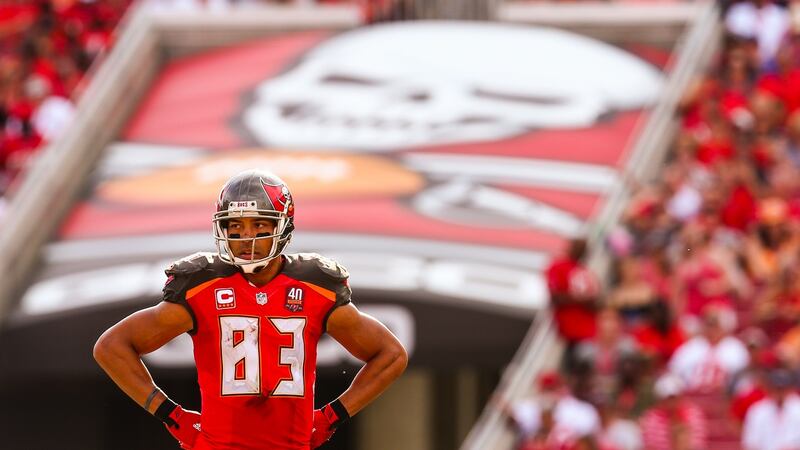 File photo of Vincent Jackson during a match against the Atlanta Falcons in 2015. Photo: Rob Foldy/Getty Images