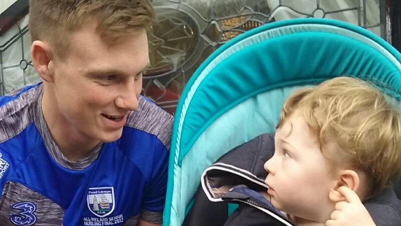 Waterford supporter Austin Grubb sizes up another Austin.