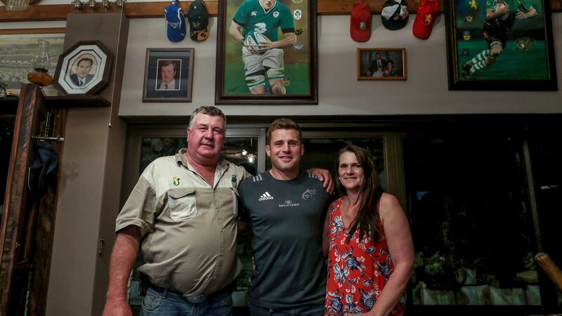 CJ Stander  with his parents Jannie and Amanda in South Africa. Photograph: Dan Sheridan/Inpho
