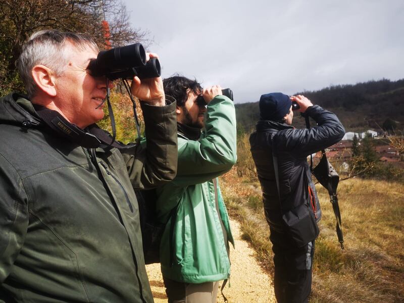 Conor Power with guides in the Basque Country