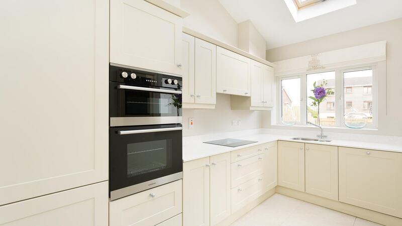 The kitchens at Airpark Square: the units and quartz countertops have been installed by Keane Kitchens
