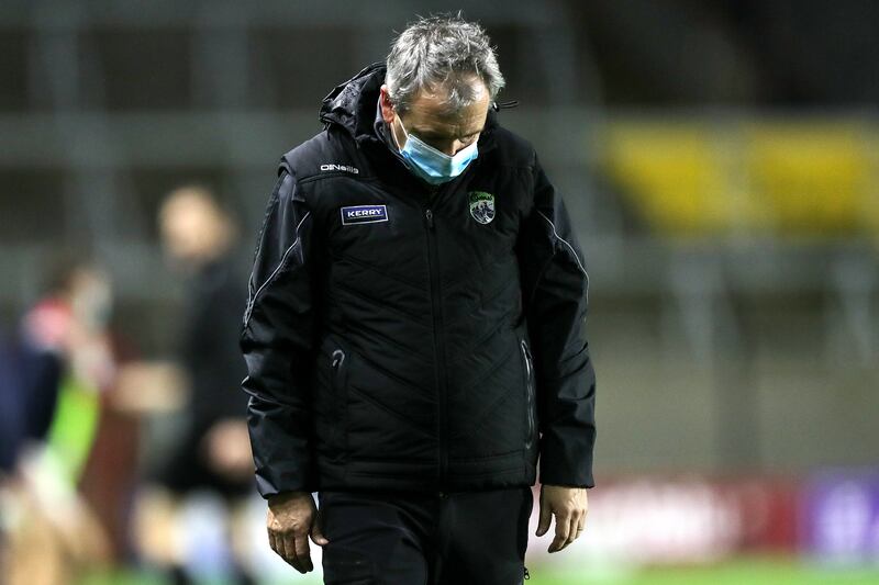 Munster SFC semi-final, Páirc Uí Chaoimh, Cork City, Kerry vs Cork: A dejected Kerry manager Peter Keane at the final whistle.
Photograph: Laszlo Geczo/Inpho