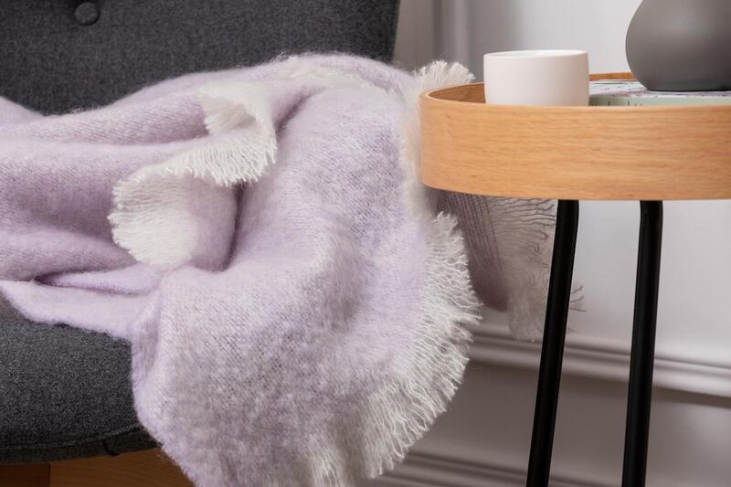 Foxford mohair throw €124 from Arnotts