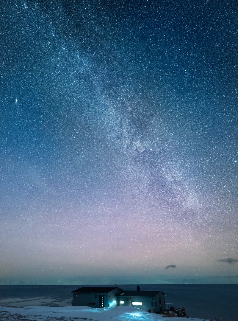 A view of the Milky Way from Svalbard. Photograph: Cecilia Blomdahl