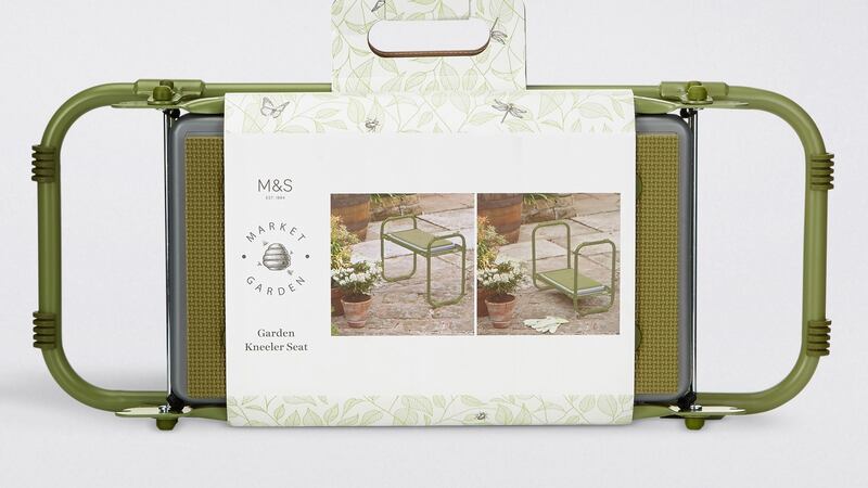 The sturdy gardening support from M&S that can be kneeled on, leaned on and sat on