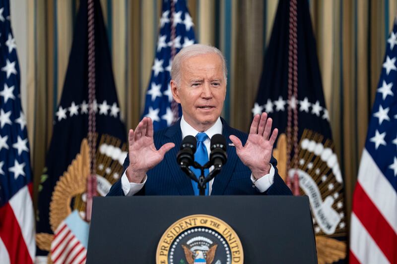 President Joe Biden has come out of the year in good shape despite consistently terrible poll ratings. Photograph:. Doug Mills/The New York Times