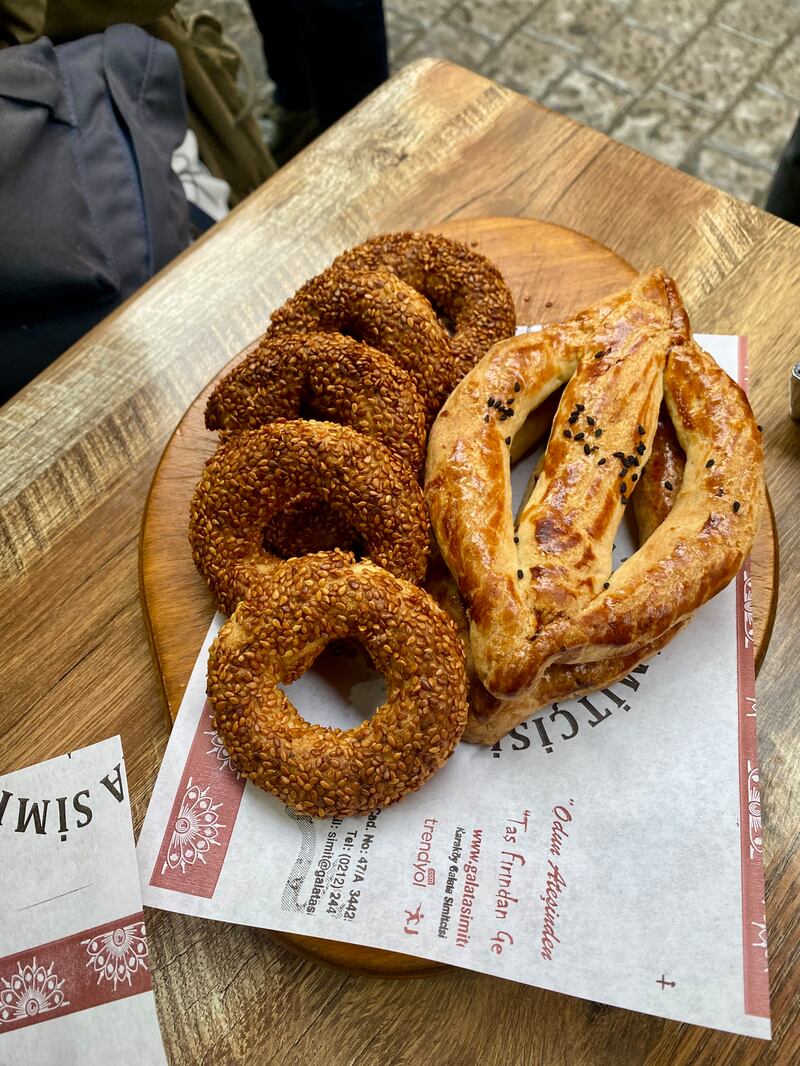 Simit from Tarihi Galata Simitçisi in Istanbul