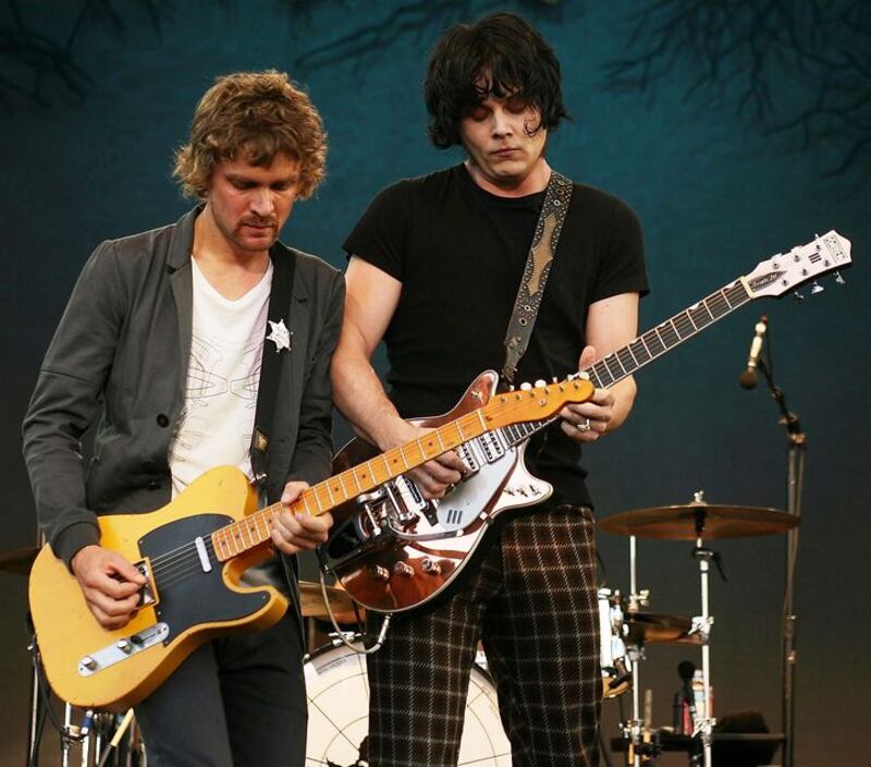 Brendan Benson and Jack White of The Raconteurs on stage in 2008. Photograph: Karl Walter/Getty Images