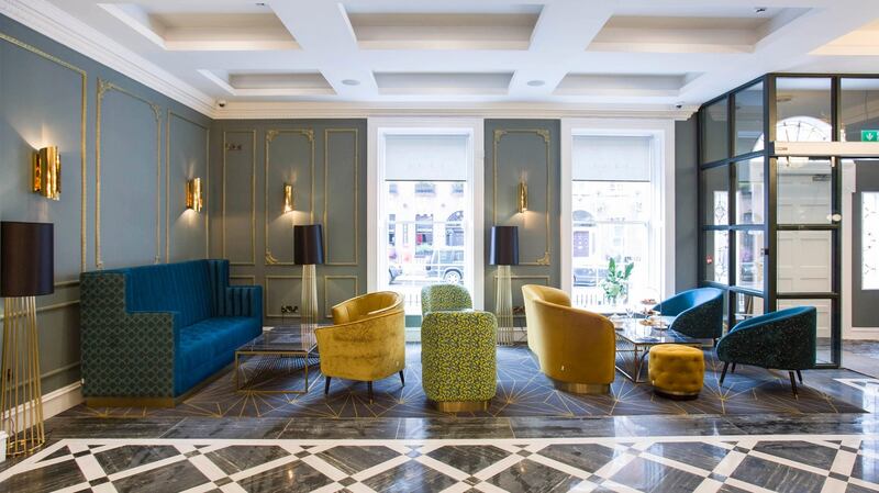 The lobby of Iveagh Garden Hotel, Dublin