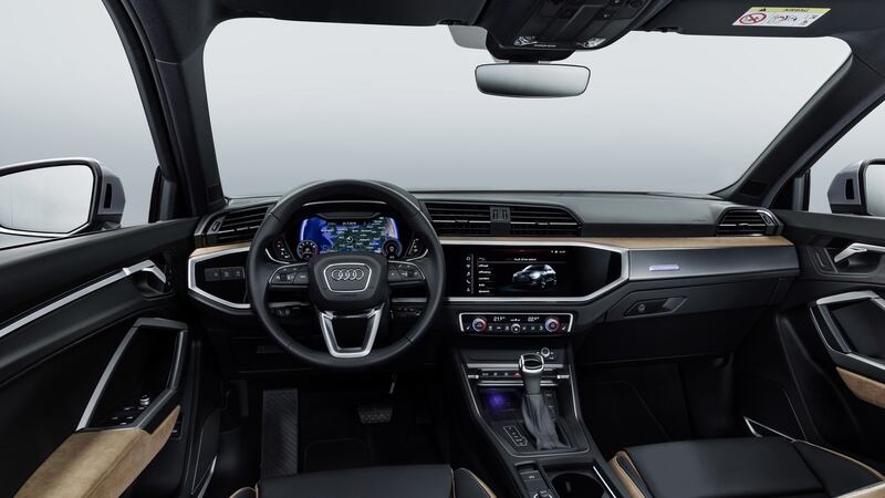 The Q3’s new design for the cockpit feels spacious, with well-sized infotainment systems. Just watch out for that volume button, or you might end up opening the window instead