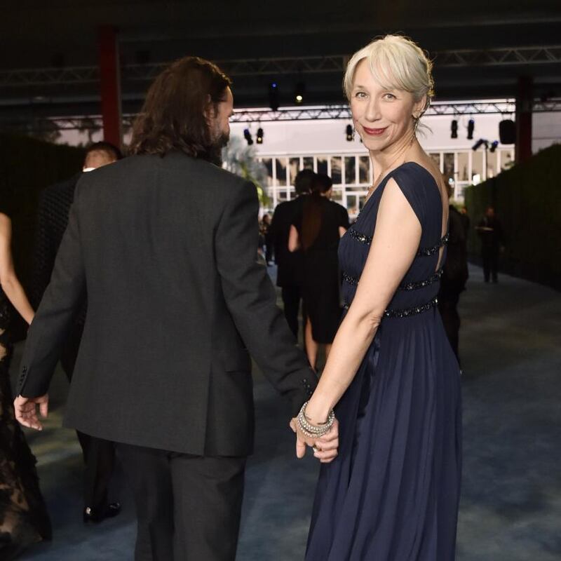 Alexandra Grant with Keanu Reeves at the weekend. Photograph: Stefanie Keenan/Getty