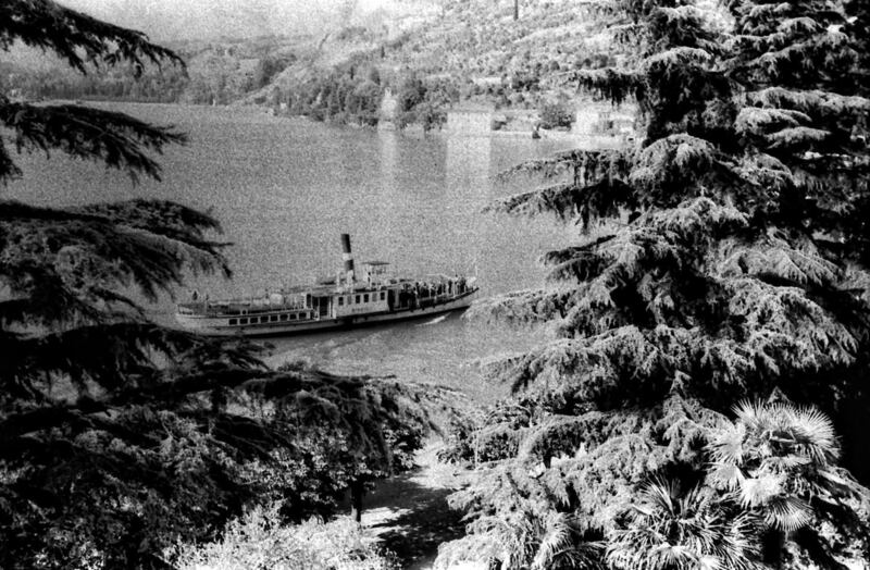 A steamer on Lake Como that was identified as having been taken out of service in 1952