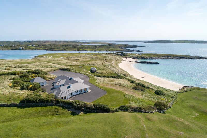 It has views across to the islands