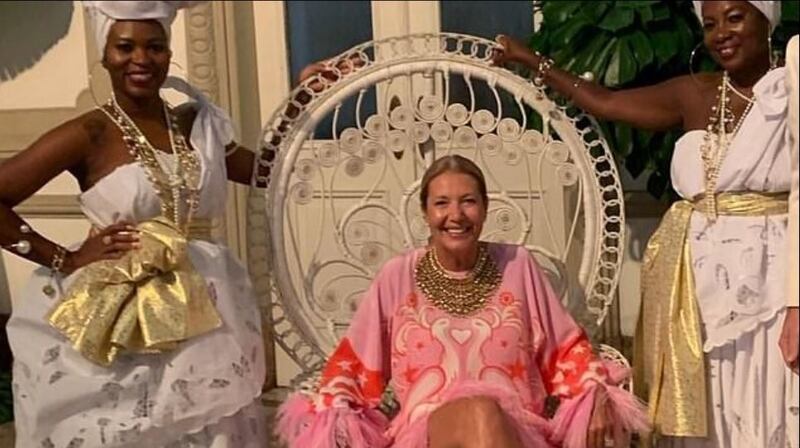 An image which emerged from the birthday party of Donata Meirelles. Photograph: Rita Batista/Instagram