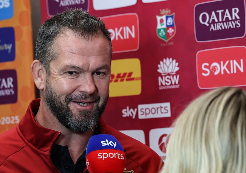 Lions head coach Andy Farrell ahead of the third Test against the Wallabies. Photograph: Billy Stickland/Inpho