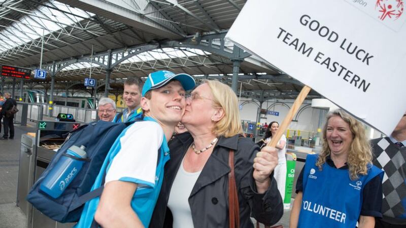 Pictured Tim Moranah with his Mum Emily. Photograph: Paul Sharp/SharpPix
