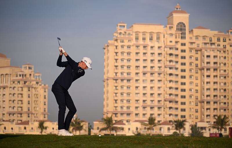 Tom McKibbin carded an opening round 69 at the Ras Al Khaimah Championship in Dubai. Photograph: Ross Kinnaird/Getty Images