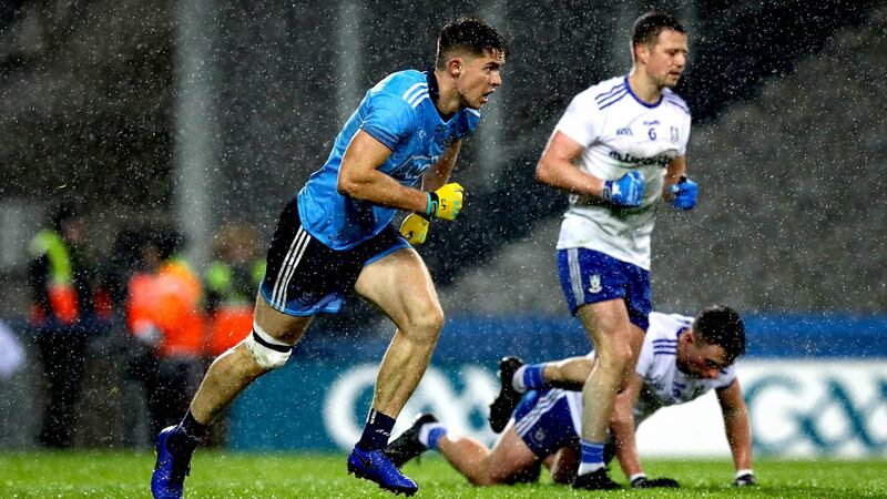 Allianz Football League Division 1, Croke Park, Dublin 8/2/2020Dublin vs MonaghanDublin’s David Byrne after kicking the equalising point Mandatory Credit ©INPHO/Ryan Byrne
