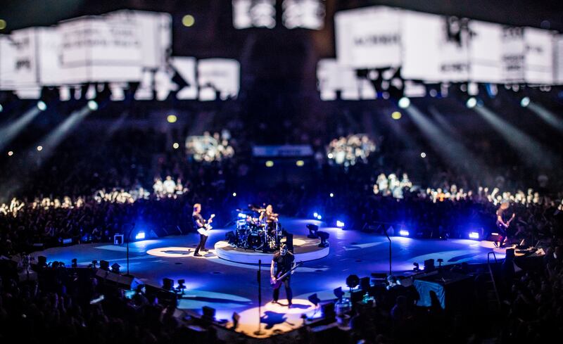 Metallica: the band were unable to bring WorldWired’s indoor leg to Ireland because of the size of their stage show. Photograph: Simon Hofmann/Getty