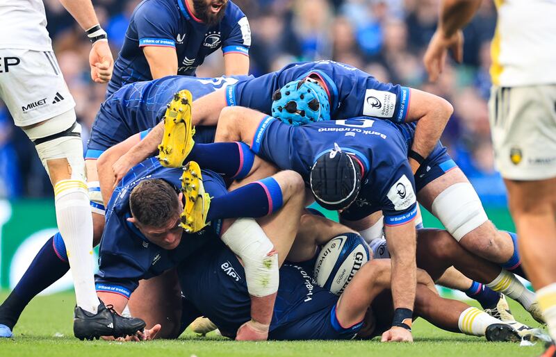 Leinster’s Tadhg Furlong in the ruck. Photograph: Billy Stickland/Inpho