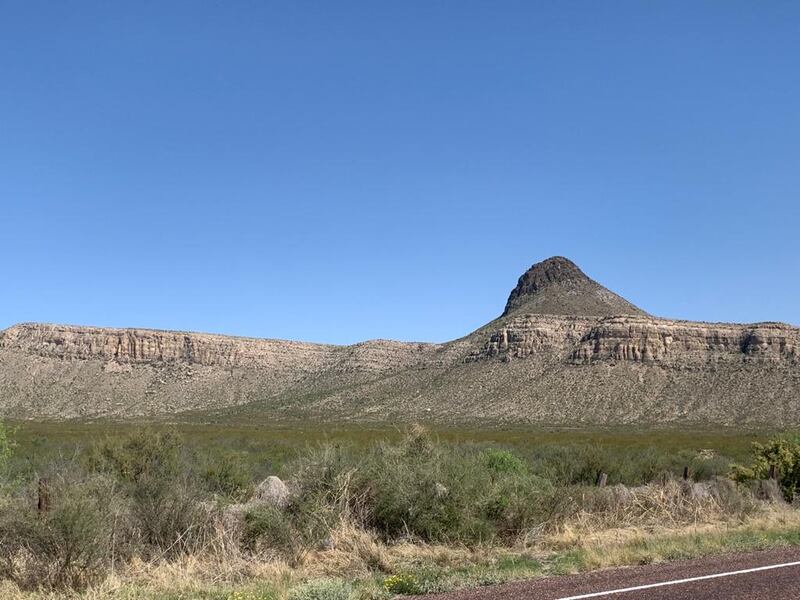 Desert landscape at Big Bend, where it would be no surprise to see Clint Eastwood or John Wayne galloping.