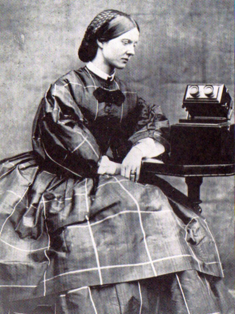 Photograph of Mary Ward taken by Mary, Countess of Rosse in 1860 from the reprint of Sketches with the Microscope by Mary Ward